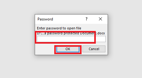 password protect a word document