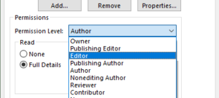 Office 365 Calendar Permissions