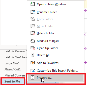 Outlook Search Folders